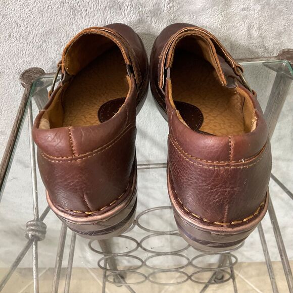 BOC Burnett Leather Clog shoe Women's Size 9 Brown Slip On - Picture 6 of 11